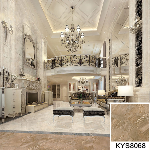 金艾陶全拋釉瓷磚:格蘭石KYP8068效果圖